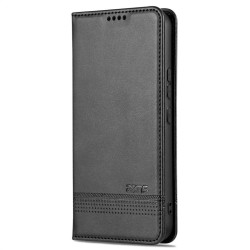 Кожен калъф страничен flip марка AZNS за Samsung Galaxy A35 5G – черен