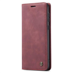 Калъф страничен flip марка CASEME за Samsung Galaxy A35 5G – винено червен