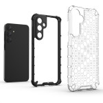 Хибриден гръб с ромбоидна шарка за Samsung Galaxy A35 5G - бял - 1