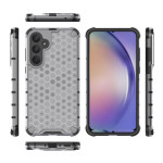 Хибриден гръб с ромбоидна шарка за Samsung Galaxy A35 5G - бял - 2