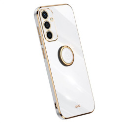 Силиконов гръб със стойка тип пръстен марка XINLI за Samsung Galaxy A35 5G - бял