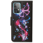 Калъф тип портмоне за Samsung Galaxy A53 5G - шарени пеперуди - 1 Калъф тип портмоне за Samsung Galaxy A53 5G - шарени пеперуди - 1