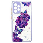 Силиконов гръб за Samsung Galaxy A53 5G - лилави цветя Силиконов гръб за Samsung Galaxy A53 5G - лилави цветя