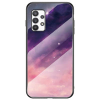 Силиконов кейс със стъклен гръб за Samsung Galaxy A53 5G - лилави облаци
