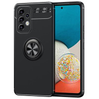 Силиконов гръб със стойка тип пръстен за Samsung Galaxy A53 5G - черен