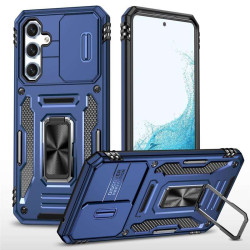 Хибриден гръб със стойка и слайдер за камера за Samsung Galaxy A54 5G - тъмно син