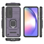 Хибриден гръб със стойка и слайдер за камера за Samsung Galaxy A55 5G - тъмно лилав - 2
