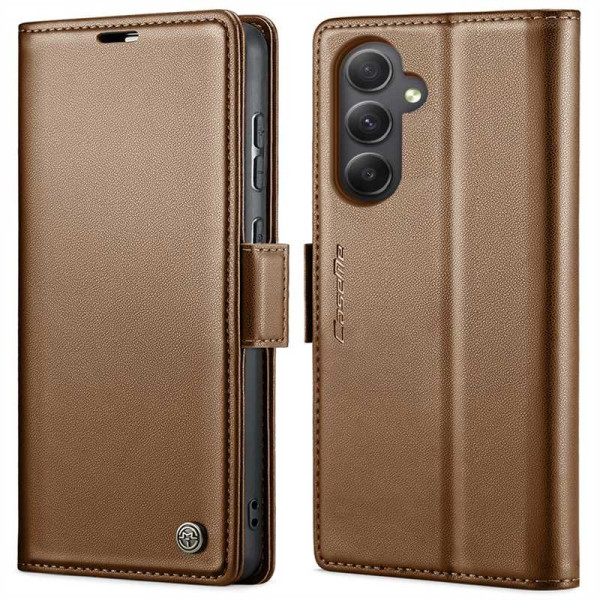 Кожен калъф страничен flip марка CASEME за Samsung Galaxy A55 5G – кафяв Кожен калъф страничен flip марка CASEME за Samsung Galaxy A55 5G – кафяв