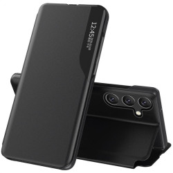 Тънък кожен калъф за Samsung Galaxy A55 5G – черен