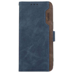 Кожен калъф страничен flip марка ABEEL за Samsung Galaxy A55 5G – син