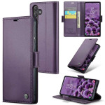 Кожен калъф страничен flip марка CASEME за Samsung Galaxy A55 5G – лилав - 0 Кожен калъф страничен flip марка CASEME за Samsung Galaxy A55 5G – лилав - 0