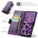 Кожен калъф страничен flip марка CASEME за Samsung Galaxy A55 5G – лилав - 2 Кожен калъф страничен flip марка CASEME за Samsung Galaxy A55 5G – лилав - 2