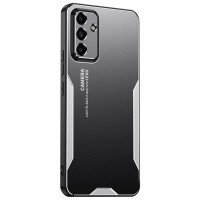 Алуминиев гръб за Samsung Galaxy A55 5G - черен със сива рамка