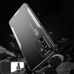 Алуминиев гръб за Samsung Galaxy A55 5G - черен със сива рамка - 1