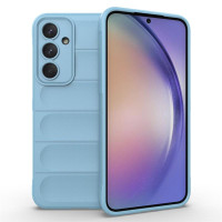 Подсилен силиконов гръб на ленти за Samsung Galaxy A55 5G - светло син