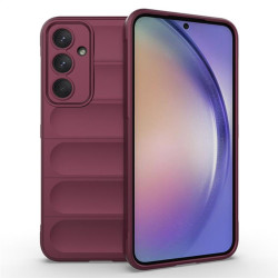 Подсилен силиконов гръб на ленти за Samsung Galaxy A55 5G  - винено червен