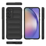 Подсилен силиконов гръб на ленти за Samsung Galaxy A55 5G  - черен - 1