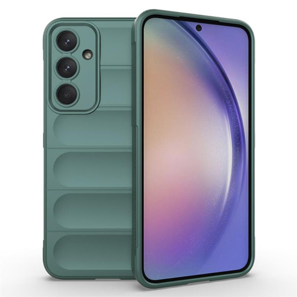 Подсилен силиконов гръб на ленти за Samsung Galaxy A55 5G  - зелен