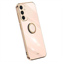 Силиконов гръб със стойка тип пръстен марка XINLI за Samsung Galaxy A55 5G - розов