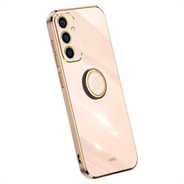 Силиконов гръб със стойка тип пръстен марка XINLI за Samsung Galaxy A55 5G - розов
