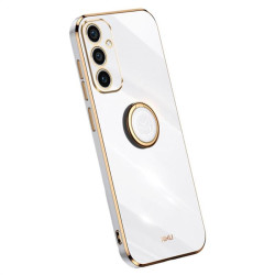 Силиконов гръб със стойка тип пръстен марка XINLI за Samsung Galaxy A55 5G - бял