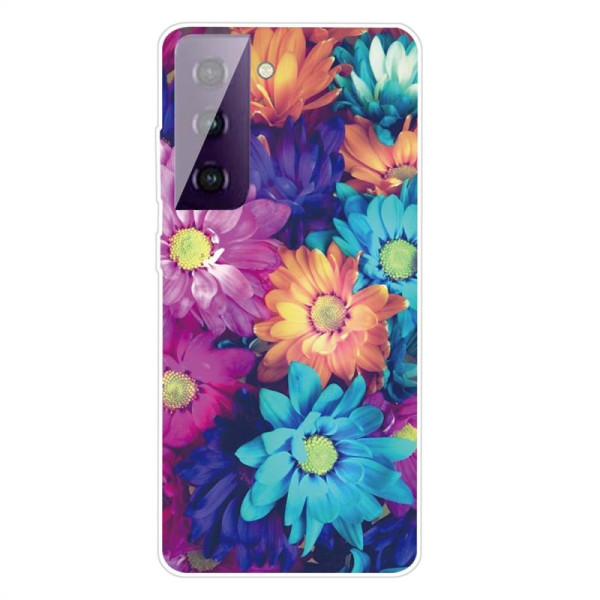 Силиконов гръб за Samsung Galaxy S21 FE - цветя Силиконов гръб за Samsung Galaxy S21 FE - цветя
