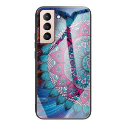 Силиконов кейс със стъклен гръб за Samsung Galaxy S21 FE - мандала