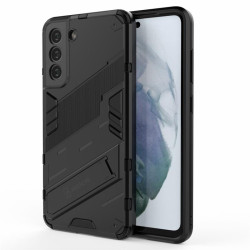 Хибриден гръб със стойка марка BIBERCAS за Samsung Galaxy S21 FE - черен