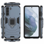 Хибриден гръб със стойка тип пръстен за Samsung Galaxy S21 FE - стоманено син - 1