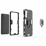 Хибриден гръб със стойка тип пръстен за Samsung Galaxy S21 FE - стоманено син - 2