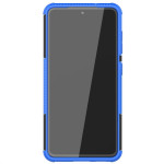 Двупластов гръб със стойка за Samsung Galaxy S21 FE - син - 1