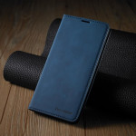 Кожен калъф страничен flip марка FORWENW за Samsung Galaxy S21 FE – син - 3 Кожен калъф страничен flip марка FORWENW за Samsung Galaxy S21 FE – син - 3