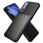 Подсилен силиконов гръб на черти за Samsung Galaxy S21 FE - черен - 0