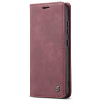 Калъф страничен flip марка CASEME за Samsung Galaxy S22 – винено червен