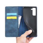 Кожен калъф тип портмоне марка LC.IMEEKE за Samsung Galaxy S22 - тъмно син - 3 Кожен калъф тип портмоне марка LC.IMEEKE за Samsung Galaxy S22 - тъмно син - 3