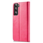 Кожен калъф тип портмоне марка LC.IMEEKE за Samsung Galaxy S22 - малинов - 1 Кожен калъф тип портмоне марка LC.IMEEKE за Samsung Galaxy S22 - малинов - 1