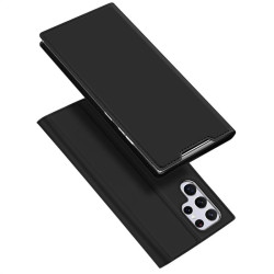 Тънък калъф страничен flip марка DUX DUCIS за Samsung Galaxy S22 Ultra – черен
