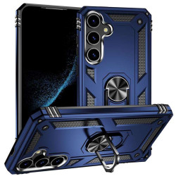 Хибриден гръб със стойка за Samsung Galaxy S24 - тъмно син