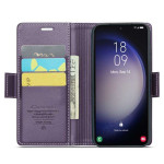 Кожен калъф страничен flip марка CASEME за Samsung Galaxy S24 – лилав - 2 Кожен калъф страничен flip марка CASEME за Samsung Galaxy S24 – лилав - 2