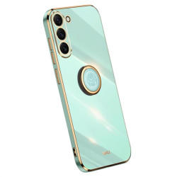 Силиконов гръб със стойка тип пръстен марка XINLI за Samsung Galaxy S24 - зелен