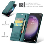 Кожен калъф страничен flip марка CASEME за Samsung Galaxy S24 Ultra – тюркоазен - 1