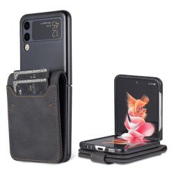Кожен калъф марка AZNS за Samsung Galaxy Z Flip3 5G – черен