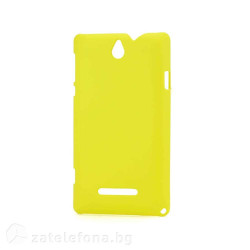 Пластмасов калъф за Sony Xperia E - жълт