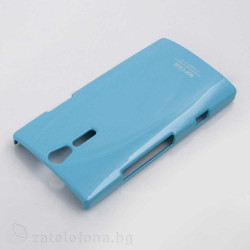 Пластмасов калъф за Sony Xperia S - светло син