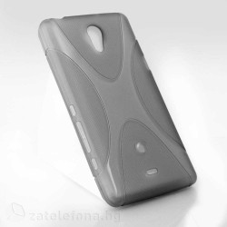 Силиконов калъф за Sony Xperia T с X-образен дизайн - сив