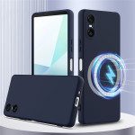 Силиконов гръб с верижка за Sony Xperia 10 VI - тъмно син - 1