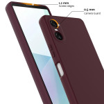 Силиконов гръб с верижка за Sony Xperia 10 VI - винено червен - 0