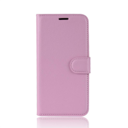 Кожен калъф тип портмоне за Sony Xperia 10 - лилав
