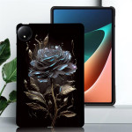 Силиконов гръб за Xiaomi Redmi Pad SE 4G 8.7 inch - черна роза - 1 Силиконов гръб за Xiaomi Redmi Pad SE 4G 8.7 inch - черна роза - 1