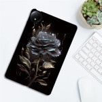 Силиконов гръб за Xiaomi Redmi Pad SE 4G 8.7 inch - черна роза - 0 Силиконов гръб за Xiaomi Redmi Pad SE 4G 8.7 inch - черна роза - 0